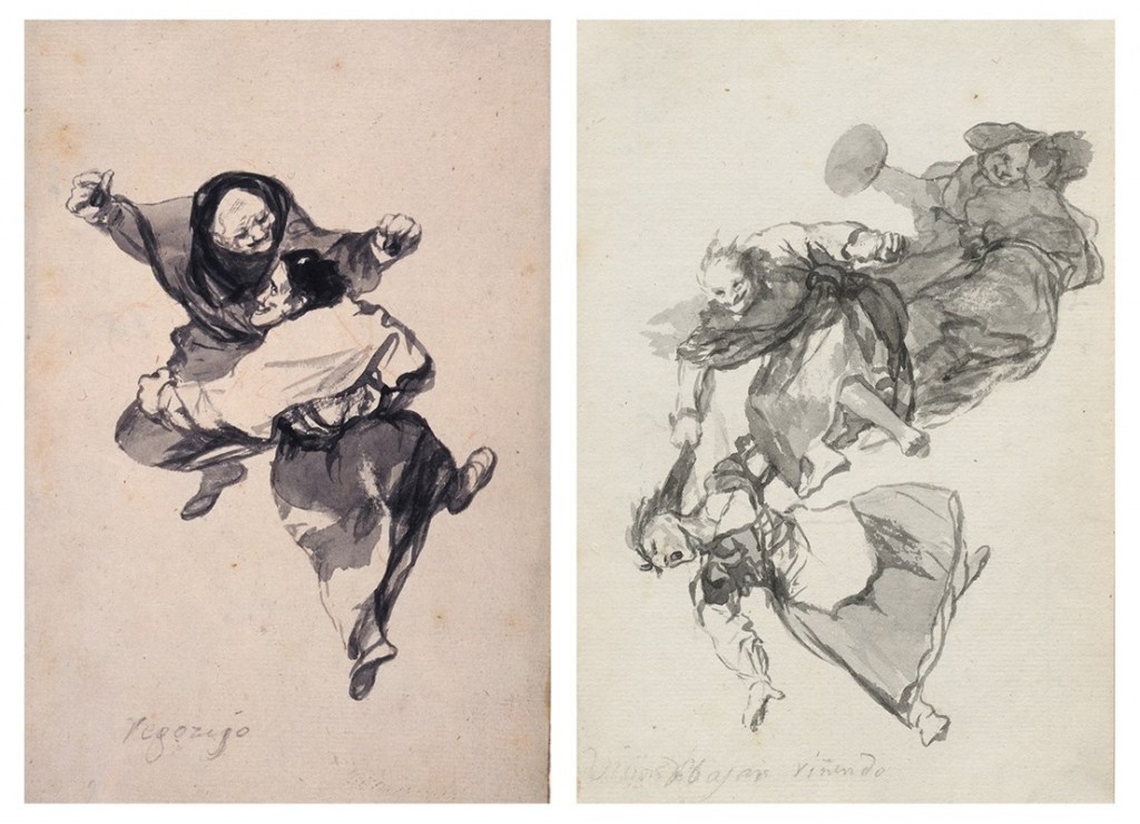 Francisco de Goya, "Regozijo" e "Bajan riñendo"